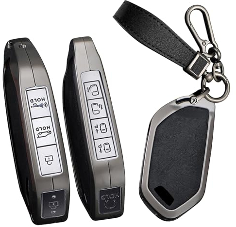 Schlüsselanhänger für Kia Telluride EV9 Picanto GT Line Sorento MQ4 Sportage Carens Morning Carnival KX3 Seltos KX5, A Schwarz, Medium