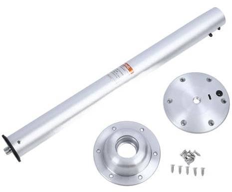 Brilluxa Pied de Table Amovible pour Camping-Car, Pied de Table pivotant Amovible en Alliage d'aluminium de 27,6 Pouces, Support réglable en Hauteur pour Camping-Car et Yacht