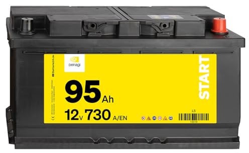Denagi Start Autobatterie 12V 95Ah 730A/EN Starterbatterie, absolut wartungsfrei