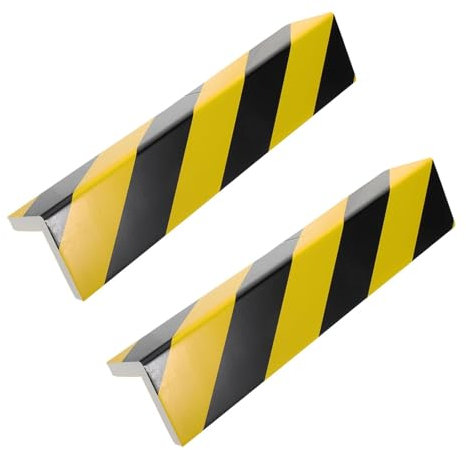 2 Stück Garageneck-Warnstreifen, Autoparkschaum-Stoßstangen, selbstklebender Wandkantenschutz für Lager, Werkstatt(Schwarz-Gelb 40 * 15 * 1,5 cm)