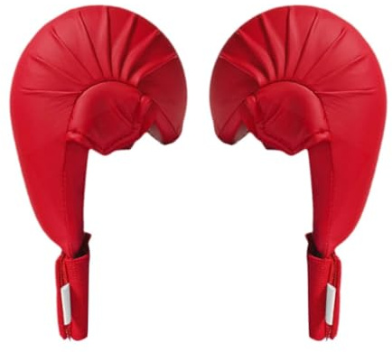Fenteer Ensemble de 2 Gants de Karaté pour Entraînement, Gants de Boxe, équipement pour Sports, Rouge, XS
