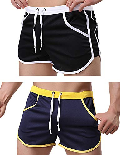 Rexcyril Shorts für Herren, für Laufen, Workout, Bodybuilding, Fitnessstudio, athletisch, Sport, legere Hose