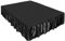 sourcing map Bettvolants Satin Bettlaken mit Volant spannbettlaken Volant-Rüschen 46cm Bettrock weich hautfreundlich Schwarz 90-100x200cm-46cm