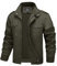 MAGCOMSEN Herren Cargojacke Baumwolle Übergangsjacke Vintage Militär Jacke Winddicht Fliegerjacke Arbeit Jagd Outdoorjacke mit 5 Taschen Armeegrün S