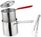 WOONEKY 1Set Stainless Steel Frying Pot with Small Frying Basket Deep Frying Pot Kitchen Food Fryer Kit for Chips and Various Foods Induction Compatible Cooking Essential