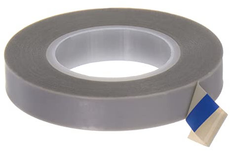 sourcing map PTFE Film Tape Roll, 0.4 x 33 ft High Temperature Tape 0.18mm Thickness with Single Side Adhesive for Vacuum Sealer Machine, Hand Impulse Sealers, Gray