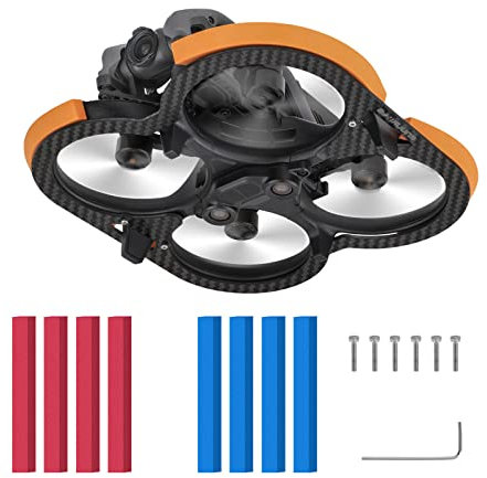 Kimyoaee Avata Kohlefaser Propeller Schutzschutz für DJI Avata FPV RC Drohne Zubehör Requisiten Klingen Ring Anti-Kollision Streifen Paddelschutz