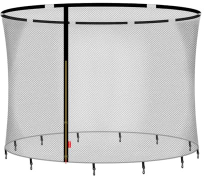 Baunsal® Trampolin Sicherheitsnetz Ø 366 cm (FGOS) für 8 Netzstangen Netzhöhe 180 cm Ersatzteile Netz Schutznetz Kindertrampolin Ersatznetz Gartentrampolin Outdoor