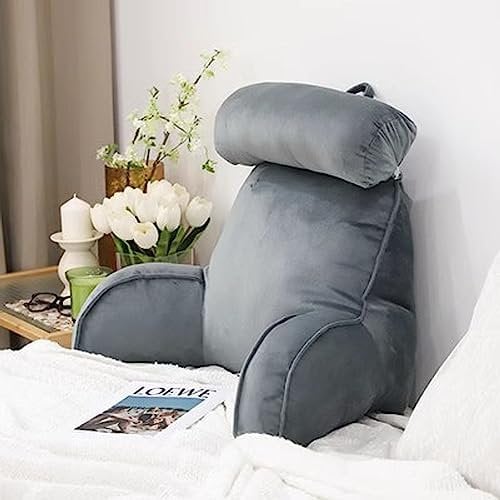 Home Office Reading Pillow for Sofa Chair Bed, Soft Durale Back Support Pillow, Watching TV/Gaming Bolster Pillow Removable Neck Support Cushion