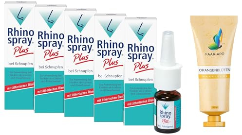 Rhinospray plus Sparset 5 x 10 ml inkl. einer hochwertigen Handcreme Marke Faar Apo