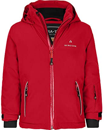 Bergson Frodo 2.0 | Kinder Skijacke und Winterjacke, perfekt für kleine Wintersportler!, fire [104], 98 - Kinder