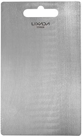 SIUKE 1.8 MM Épaisse Planche À Découper en Titane pour La Cuisine À Domicile Cuisine en Plein Air Camping Randonnée Randonnée