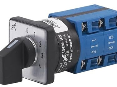 LW26-10X 0-4/2 Cinco posiciones 2 secciones 1 cable 4 vías Contacto plateado Conmutación de señal de voltaje 10A Interruptor de leva giratorio
