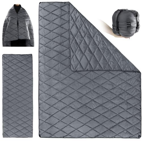 1TG Tactical Camping Decke, Outdoor Decke Ultraleicht,Campingdecke Wasserabweisend Kompakt für Wandern, Auto, Angeln, Camping, Büro (M -190x132CM L-158x208CM)