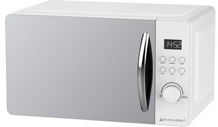 PYRAMIDEA Forno a Microonde Digitale con Porta a Specchio 20L Potenza 800W Colore Bianco FOM202W