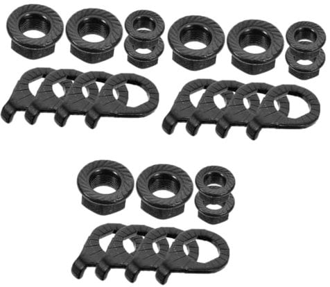 Mipcase 3 Sets Metal Flange Nuts for Bicycles Bike Wheel Axle Nuts Set Stabilisers for Childs Bike Wheel