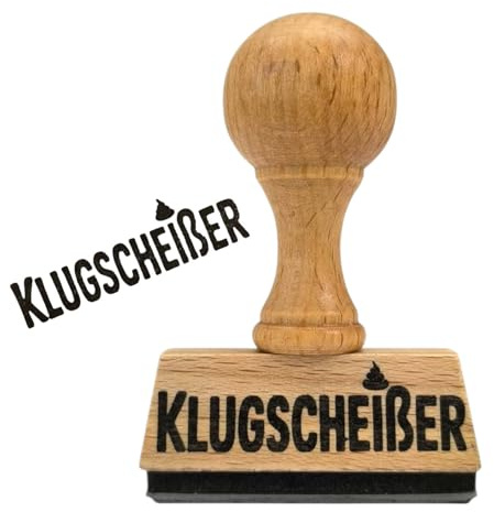 Klugscheißer Holzstempel