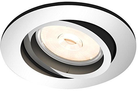 Philips Lighting Donegal Faretto da Incasso, Attacco GU10, Rotonda, Cromo