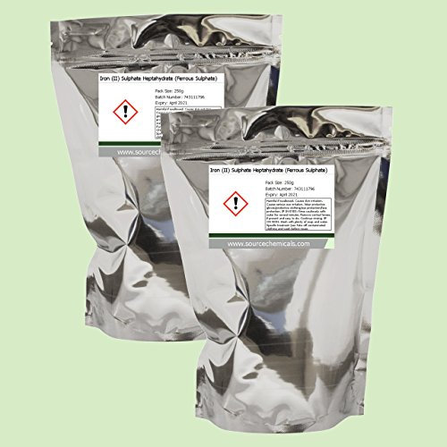 Iron II Sulphate Heptahydrate (Ferrous Sulphate) 2 x 250g (500g) Including Delivery