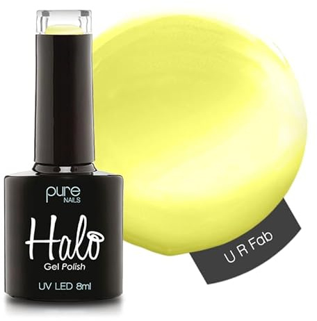 Halo Gel Polish 8ml - U R FAB. UV/LED Gel Nail Polish, Long Lasting & Easy To Apply. Nail Art Colours For Manicure & Pedicure. Gel Polish For Professional & Home Use.