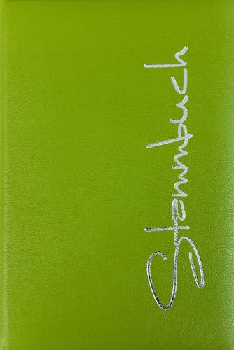Veganes Stammbuch Hochzeit SIRIUS, grün, Apfelleder, Prägung Silber, Familienstammbuch mit Stammbaum Vorlage zum Ausfüllen, Stammbuch der Familie im Format 14 x 21 cm