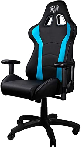 Cooler Master COOLERMASTER Caliber R1 Chair Blue Gaming ergonómica, Silla de Oficina para Gamer con reposabrazos Ajustables, Acacia, Turquesa, One Size