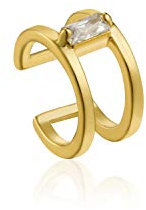 Ania Haie Damen-Ear Cuff Glow Ear Cuff 925er Silber Zirkonia One Size Gold 32014129