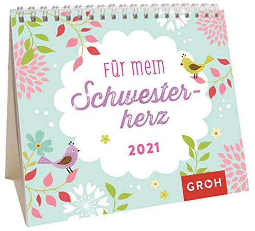 Für mein Schwesterherz 2021: Mini-Monatskalender. Kleiner Aufstellkalender mit Monatskalendarium