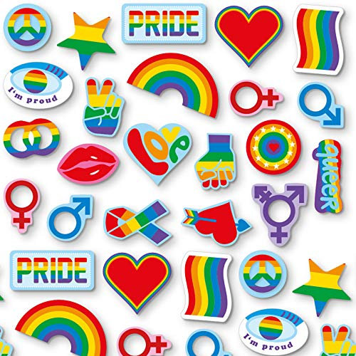 XXL-Konfetti * Regenbogen Farben * als Tischdeko für Party und Geburtstag | 63 Teile | Mottoparty Deko Dekoration Pride Gay LGBT