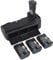 DSTE Battery Grip + 3pcs LP-E6/LP-E6n Battery Compatible for Blackmagic Pocket Cinema Camera BMPCC 6K,Camera BMPCC 4K