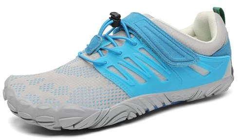 SAGUARO Barfußschuhe Damen Fitnessschuhe Herren Barfussschuhe Schnell Trocknend Traillaufschuhe rutschfest Unisex Aquaschuhe Atmungsaktiv Leicht Sommer Outdoor Wasserschuhe Türkis 39 EU