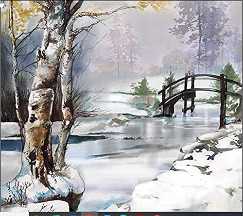 20 Servietten Winterspaziergang in der Natur | See | Landschaft | Natur 33x33cm