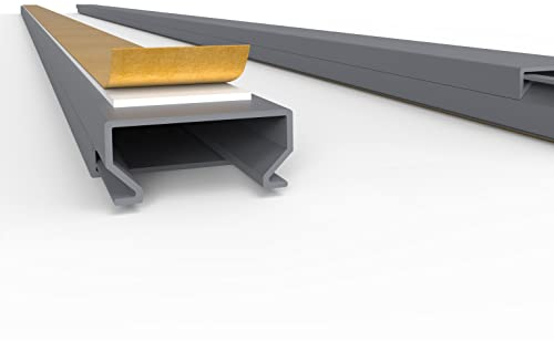 Kabelkanal Selbstklebend Pro mit Schaumklebeband, Kabelschacht 2m 20x10mm - 2x1m, Gray - Grau