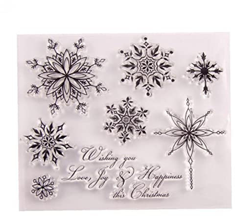 Froiny Transparente Briefmarken Schneeflocke Weihnachten Klarstempel Gummi Silikon Scrapbooking Für Kartenherstellung Album Handwerk Dekor