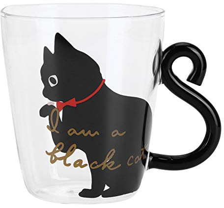 Tazze da tè e caffè, Tazze Fatte a Mano Carine a Forma di Animale Tazza Divertente per Gatti per Bambini Amanti dei Gatti(Gatto Nero)