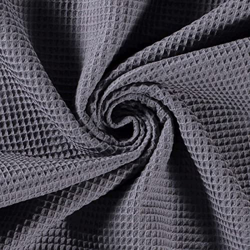 50x150cm Frottierstoff Waffelpiqué Baumwollstoff Oeko - Tex 100 Meterware am Stück Farbwahl, Farbe:grau