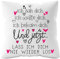 Urhome Kissenbezug mit Spruch Nie Wieder los Lassen - 40cm x 40cm Kissen ohne Füllung Dekokissen Weiß Kuschelkissen waschbar Kopfkissen Zierkissen Geschenk zum Geburtstag Valentinstag
