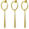 XHBTS One Piece Ohrringe - Gold Anime Cosplay Ohrringe für Anime Lovers 3 Set mit Minituch und Box (Clip on)