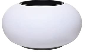 VIVANNO Pflanzkübel Blumentopf rund Fiberglas VIGLIA Weiß Matt 27x54 cm