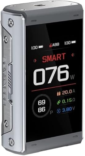 Geek Vape T200 (Aegis Touch) Mod - Nicotine Free, Touch Screen, 200W, Dual 18650 (Silver)