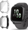 SeNool [2-Stück Hülle Kompatibel mit Garmin Venu Sq 2 Schutzhülle Schutzfolie, Soft TPU Slim Stoßfestes Plattierte Displayschutzfolie für Venu Sq 2 Cover- Klar+Schwarz