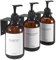 GOYISEE Shampoo and Conditioner Dispenser for Shower Wall 3 Chamber,Refillable Shampoo and Conditioner Bottles with Waterproof Labels,Soap Dispenser with Pumps (3 Bottles 3 Wall Mounts-Brown)