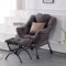 SESHINELL Lazy Chair mit Ottomane, moderner Akzentstuhl, zeitgenössischer Lounge-Sofastuhl mit Armlehnen, Lesestuhl für Wohnzimmer, Schlafzimmer, Büro