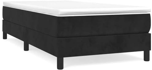 vidaXL Boxspringbettgestell Schwarz 80x200 cm Samt