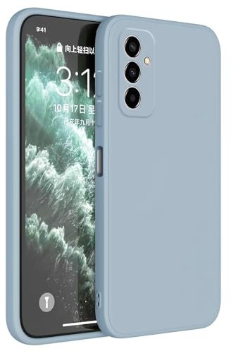 Topme Handyhülle Hülle Fur Samsung Galaxy M13 (4G) (6.6 Inches) Case Schutzhülle, Hautschutz Aus TPU Silikonhülle - Rauchblau