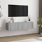 Homiuse Mueble TV Pared Madera Contrachapada Gris Sonoma 120x30x30 cm - Mesa Televisión Suspendida Para Salón