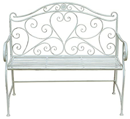 Gartenbank für den Außenbereich, klappbare Terrassenbank, Parkstuhl, Metall, 2–3 Sitzplätze