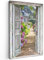 MuchoWow© Leinwandbild 60x90 cm Dekoration Wohnzimmer Bilder Aufhängen Wall Decoration Living Room Wohnungs Deko Moderne Fensterblick - Hortensie - Blumen