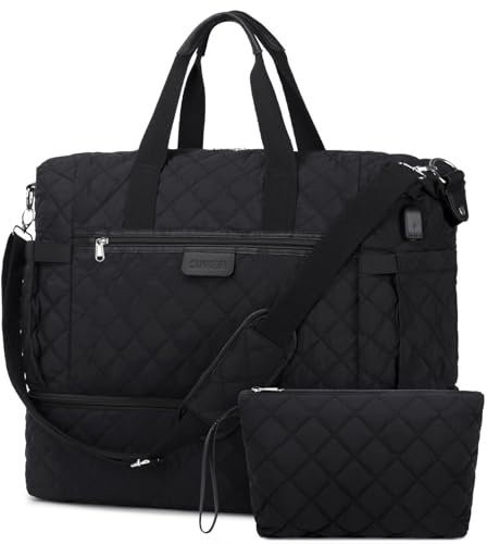 Suweir Reisetasche Damen Sporttasche Herren Weekender Travel Bag Kliniktasche Geburt mit Schuhfach Große Handgepäck Tasche Duffle Bag mit Kulturtasche für für Flugzeug Reise Camping Gym