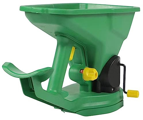 Seminatrice A Manovella, Spandiconcime per Prato da 1,5 L, Spandiconcime Portatile da Giardiniere con 5 Ingranaggi Regolabili, Strumento per Seminatrice da Giardino Portatile per Piccole Aziende